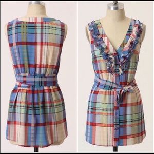 Anthropologie sleeveless ruffle top - Size 6